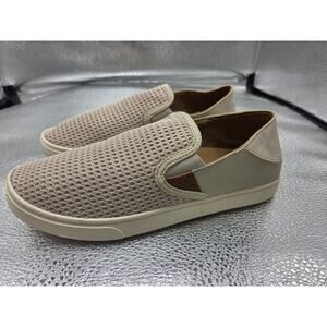 OLUKAI Pehuea SIze 8 - Euro 38 Slip On Sneakers, Casual Everyday Shoes Tapa/Tapa